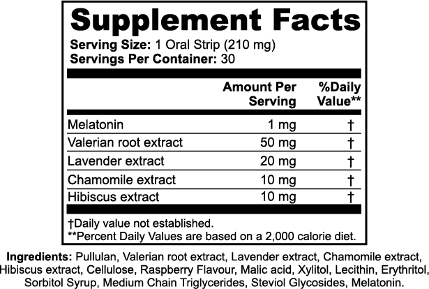 Melatonin and Valerian Strips